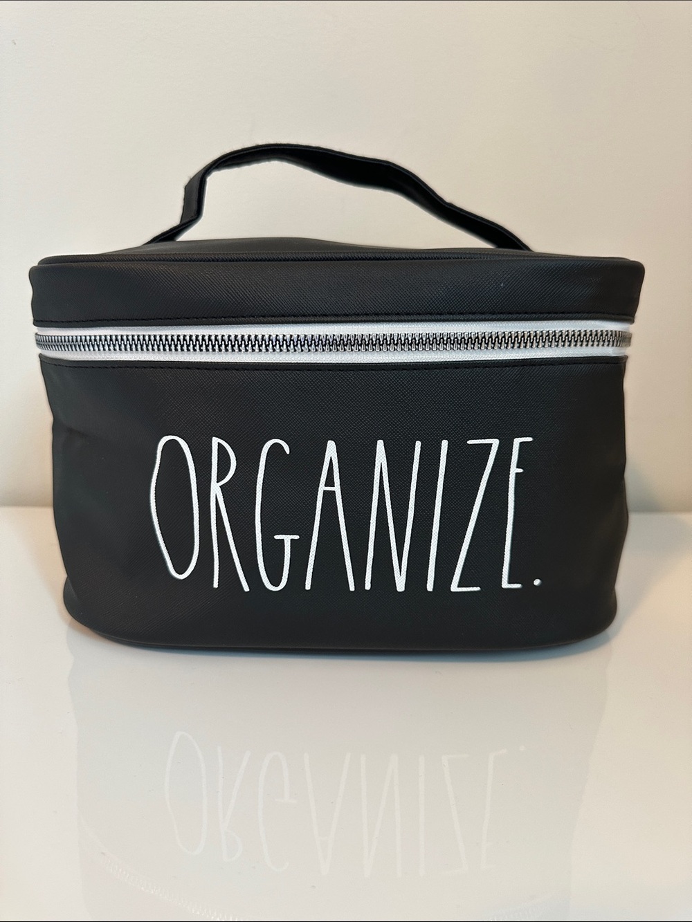 Rae Dunn Black 'ORGANIZE.' Cosmetic Travel Case- NWOT